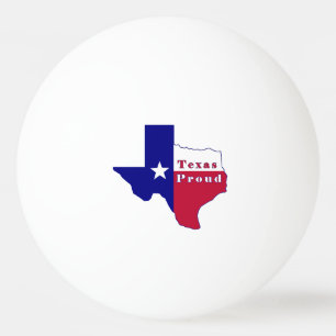Texas Proud Flag Karte Tischtennisball