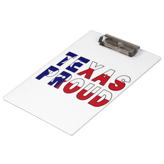 Texas Proud Flag Klemmbrett (Schrägansicht)