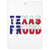 Texas Proud Flag Klemmbrett (Rückseite)