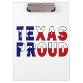 Texas Proud Flag Klemmbrett (Vorderseite)