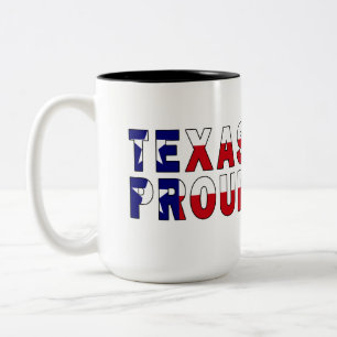 Texas Proud Flag Zweifarbige Tasse