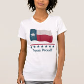 Texas Proud Waving Long Star Texan Flag T-Shirt (Vorderseite)