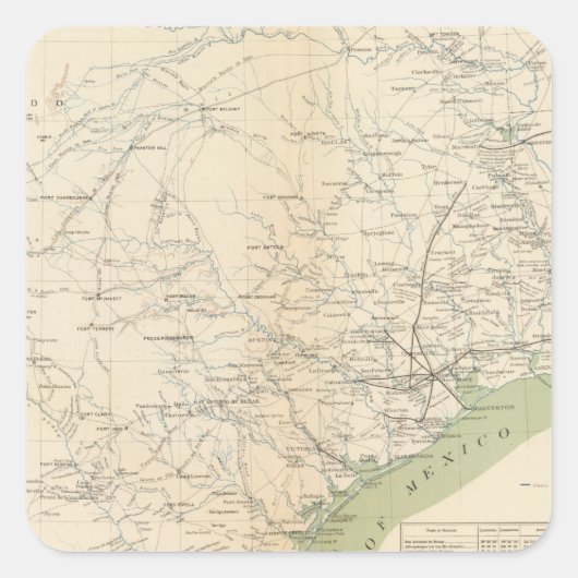 Texas, Punkt NM Quadratischer Aufkleber (Vorderseite)