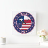 Texas Quadratische Wanduhr (Zuhause)