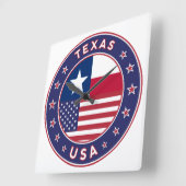 Texas Quadratische Wanduhr (Winkel)