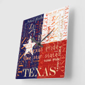 Texas Quadratische Wanduhr (Winkel)
