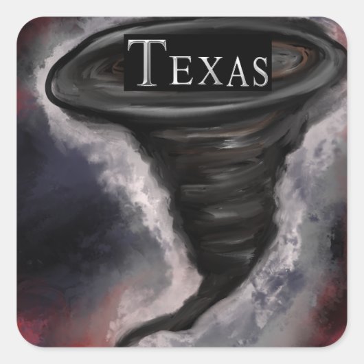 TEXAS QUADRATISCHER AUFKLEBER (Vorderseite)