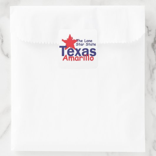 TEXAS QUADRATISCHER AUFKLEBER (Tasche)