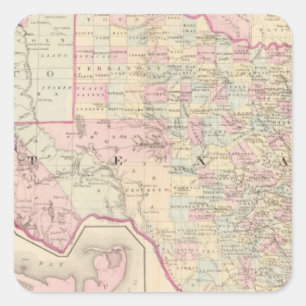 Texas Quadratischer Aufkleber