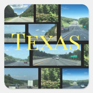 Texas Quadratischer Aufkleber