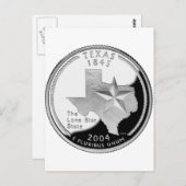 Texas Quarter Postkarte (Vorne/Hinten)