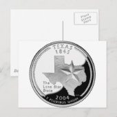 Texas Quarter Postkarte (Vorne/Hinten)