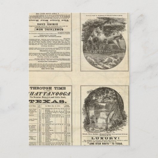 Texas Railway 2 Postkarte (Vorderseite)