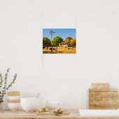 Texas Ranch House in Fall Poster (Küche)