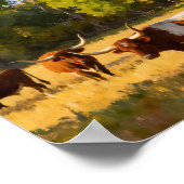 Texas Ranch House in Fall Poster (Ecke)