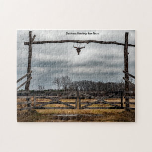 Texas Ranch Szene. Jigsaw Puzzle