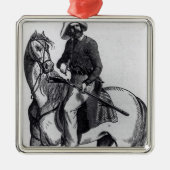 Texas Rangers Silbernes Ornament (Vorne)