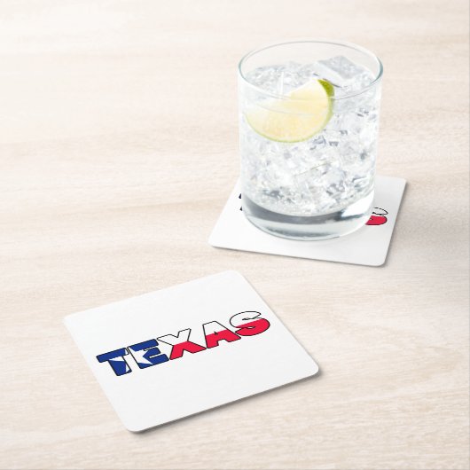 Texas Rechteckiger Pappuntersetzer (Vor Ort)