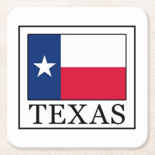 Texas Rechteckiger Pappuntersetzer