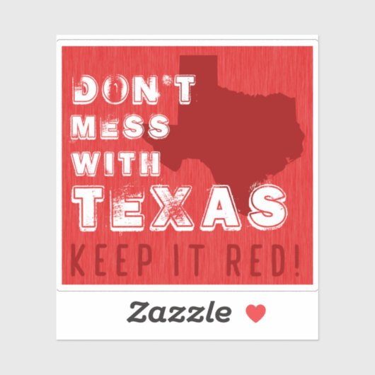 Texas RED Car decal behalten - Texas GOP Aufkleber (Blatt)