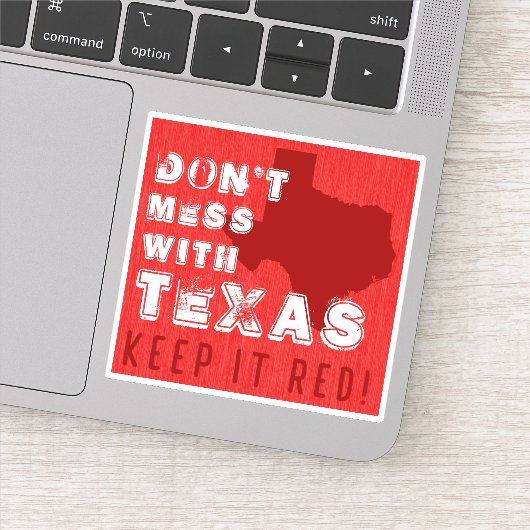 Texas RED Car decal behalten - Texas GOP Aufkleber (Detail)