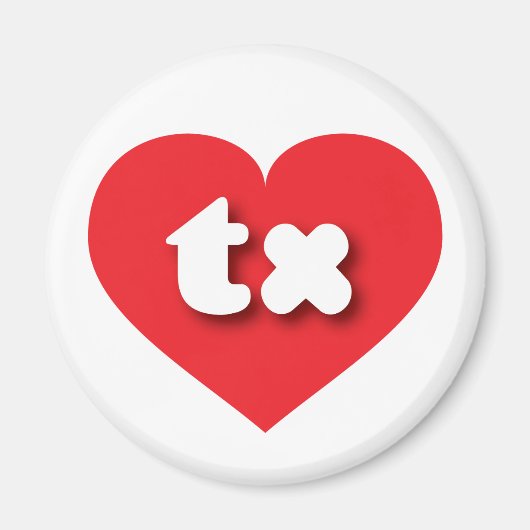 Texas red heart - I Liebe tx Magnet (Vorne)