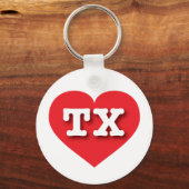 Texas Red Heart - I Liebe TX Schlüsselanhänger (Vorderseite)