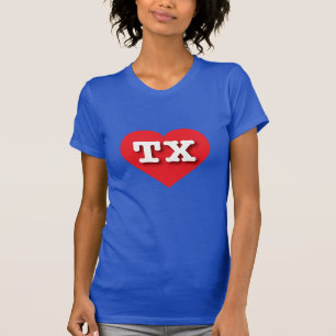 Texas Red Heart - I Liebe TX T-Shirt