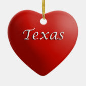 Texas Red Heart Keepake Ornament (Vorne)