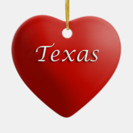 Texas Red Heart Keepake Ornament