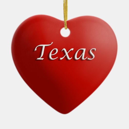 Texas Red Heart Keepake Ornament (Vorne)