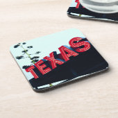 Texas Red Neon Lights USA Getränkeuntersetzer (Linke Seite)
