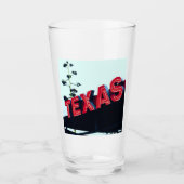 Texas Red Neon Lights USA Glas (Vorderseite)