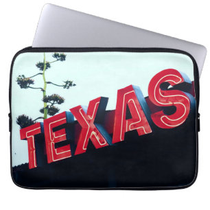 Texas Red Neon Lights USA Laptopschutzhülle
