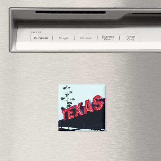 Texas Red Neon Lights USA Magnet (In Situ (Geschirrspüler))