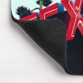Texas Red Neon Lights USA Mousepad (Ecke)
