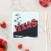 Texas Red Neon Lights USA Serviette (Beispiel)