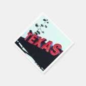 Texas Red Neon Lights USA Serviette (Ecke)