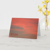 TEXAS Red Sky Note Card Karte (Gelbe Blume)