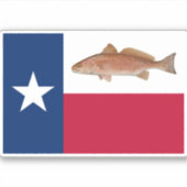 Texas Redfish Flag Aufkleber (Vorderseite)