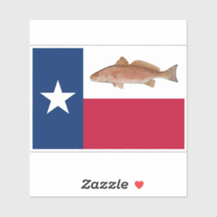 Texas Redfish Flag Aufkleber