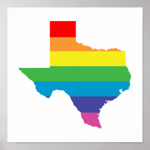 texas Regenbogen Poster