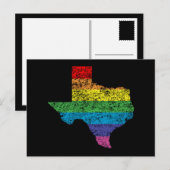 texas Regenbogen Postkarte (Vorne/Hinten)