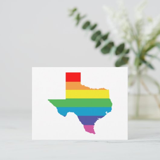 texas Regenbogen Postkarte (Stehend Vorderseite)