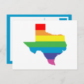 texas Regenbogen Postkarte (Vorne/Hinten)