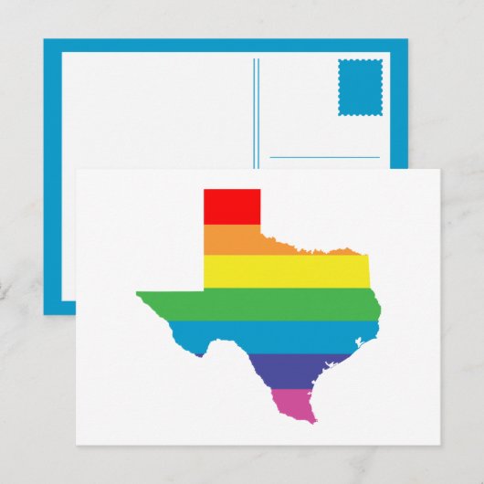 texas Regenbogen Postkarte (Vorne/Hinten)