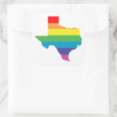 texas Regenbogen Quadratischer Aufkleber (Tasche)