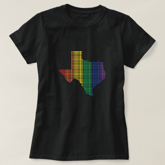 Texas-Regenbogen-Staat T-Shirt (Design vorne)