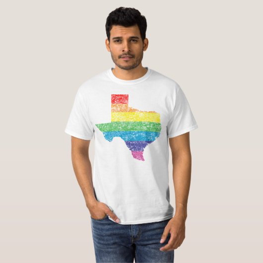 Texas-Regenbogen T-Shirt (Vorne ganz)