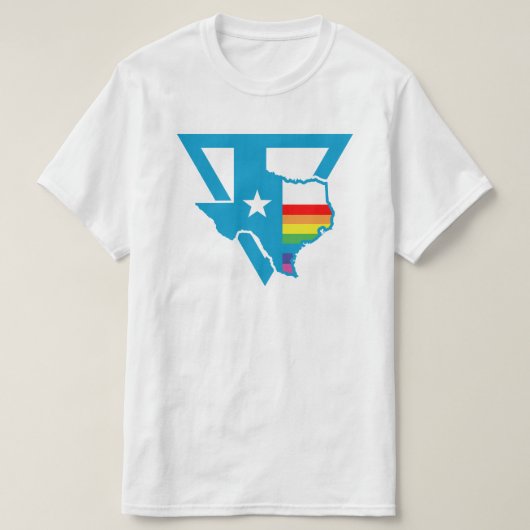 Texas-Regenbogendreieck T-Shirt (Design vorne)